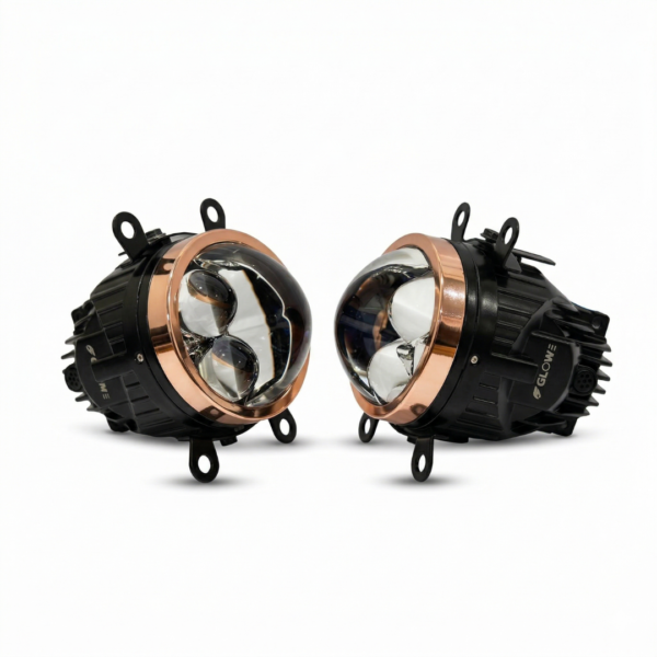 GLSX Tri-Color LED Fog Light 180W (Pair) | 3000K/4300K/6000K Modes | Super Bright Long Range Beam | Waterproof, Canbus Ready Car Fog Lamp